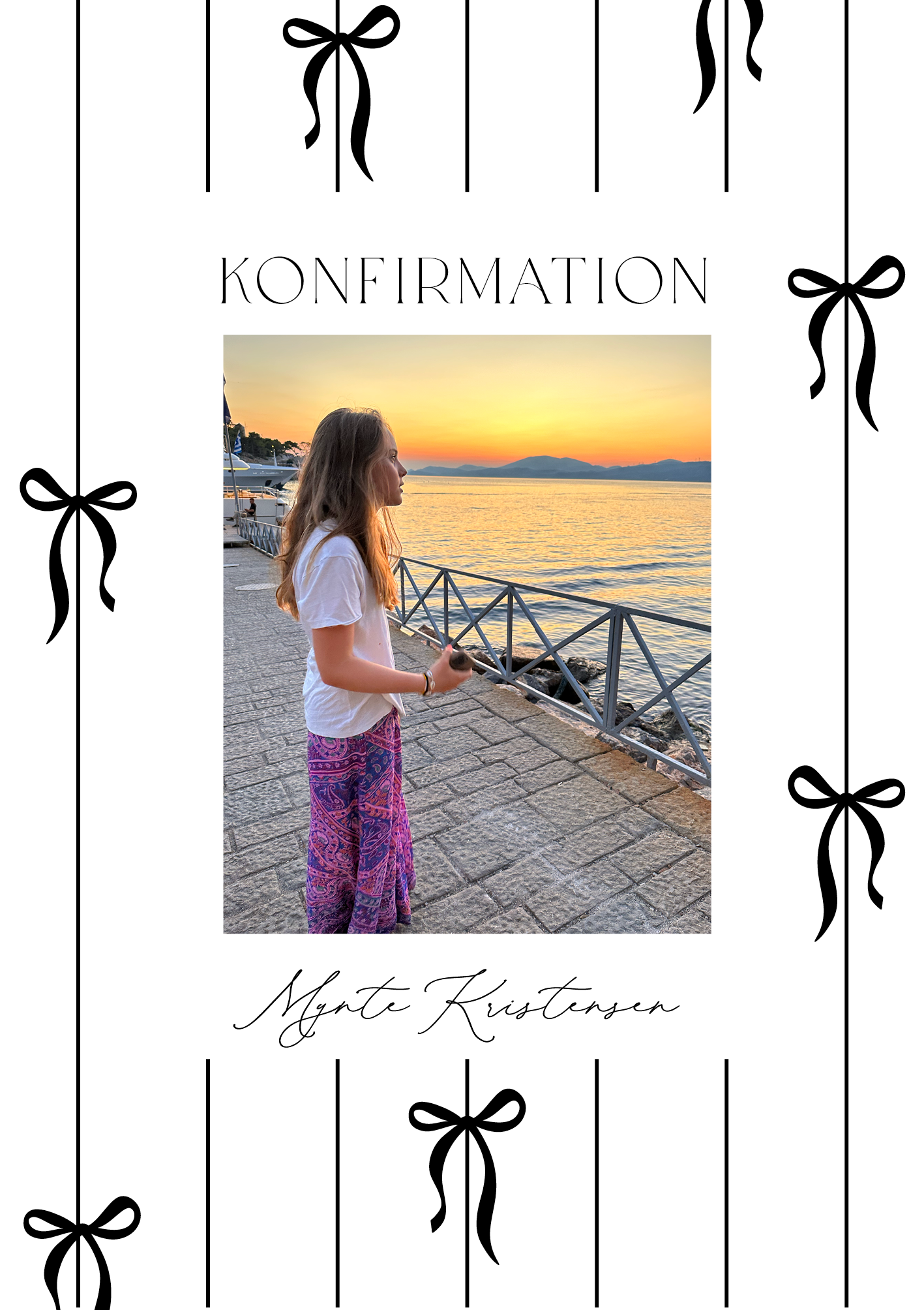 Invitationer - Myntes Konfirmation